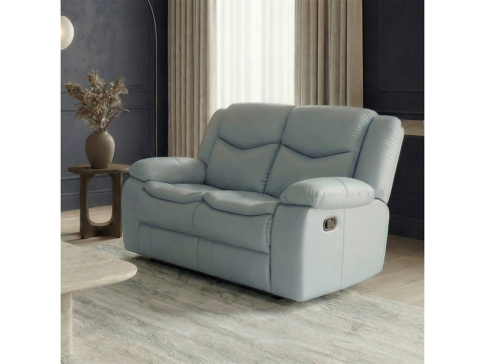 Cordoba 2 seater recliner in blue air leather - Glyde-X, factory direct, Johannesburg