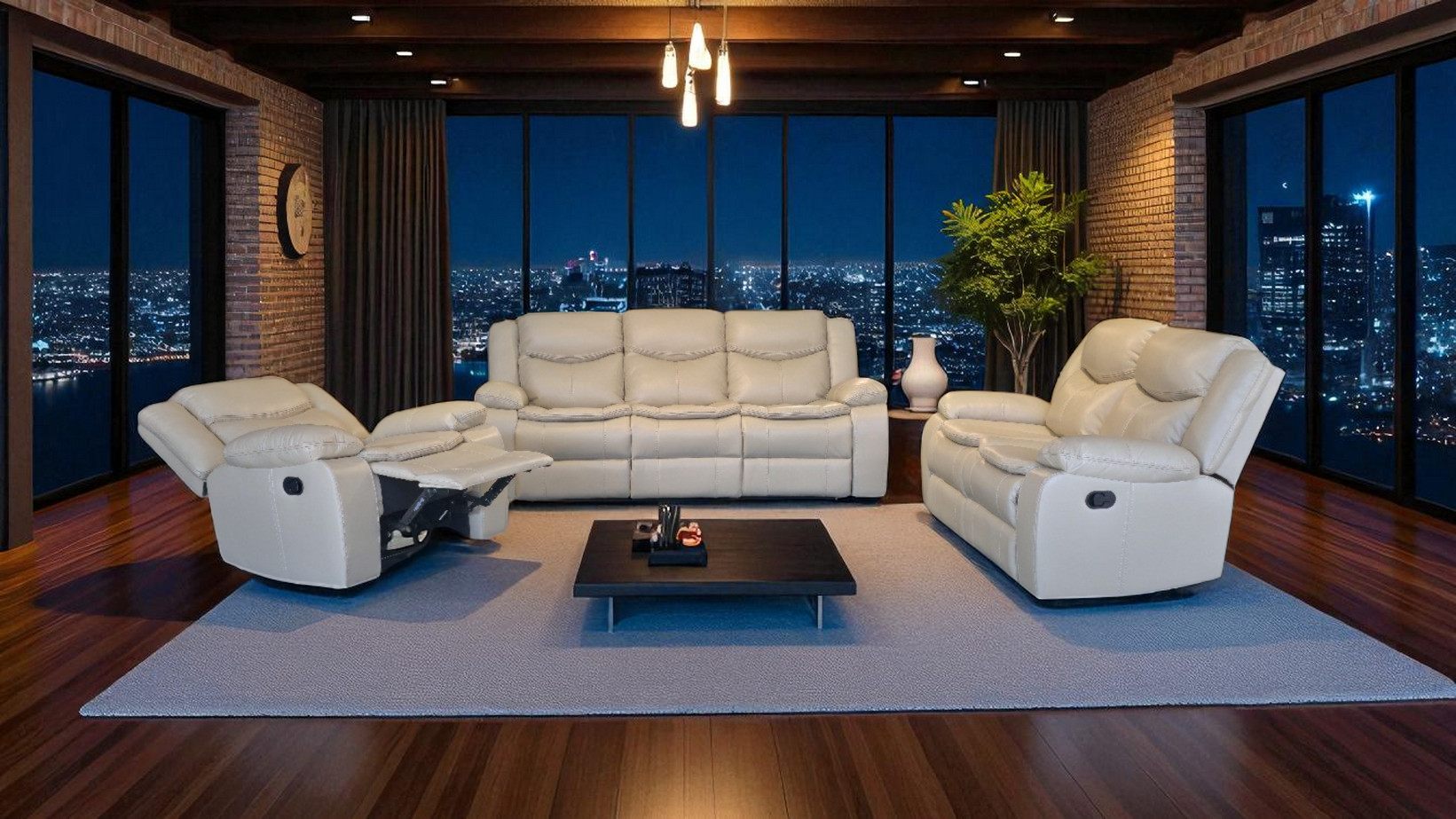 Glyde-X recliner reclined, showing the mechanism